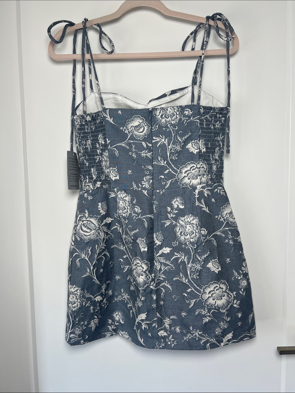 Amanda Uprichard Navy and White Floral Mini Dress - Picture 9 of 13